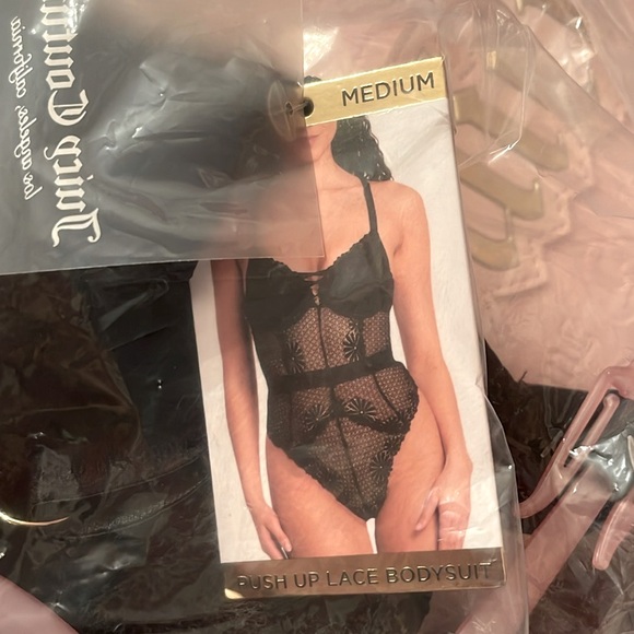 JUCY COUTURE Black Push Up Lace Bodysuit - Picture 6 of 6
